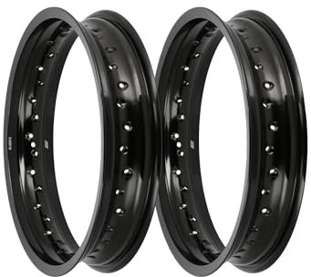 Set: 2x Felge 3,00 x 16 Alufelge, Schwarz eloxiert
