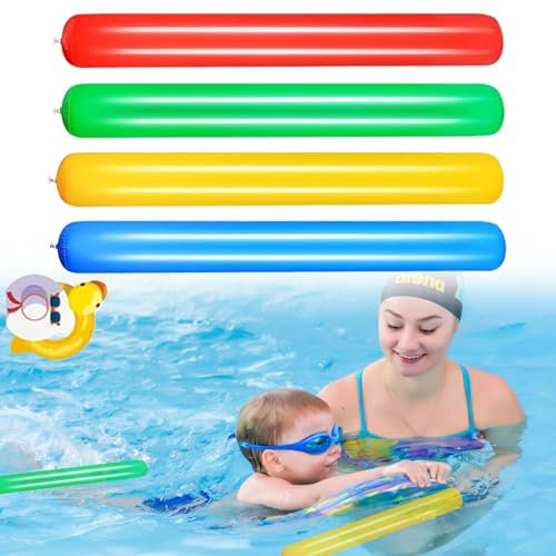 4 Stück Schwimmnudel Poolnudel, 105cm Schwimmstange Pool Wassernudel, Zum Baden oder Aquasport, Schwimmnudel Float Spielzeug Für Kinder Und Erwachsene