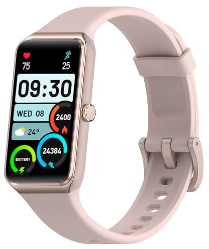 HOUAN Fitness Tracker 1.47’’ Full Touchscreen Activity Tracker with Heart Rate Blood Oxygen Blood Pressure Sleep Monitor Step Calorie Counter Pedometer Smartwatches for Android and iOS Women Men