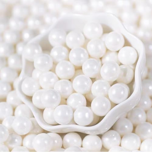 Essbare Perlen für torten 120G 10mm weiße Perle Süßigkeiten Kuchen Dekoration Kuchen Top Geburtstag Hochzeit Halloween Thanksgiving Weihnachtskuchen Cupcake Dim Sum Eis Dekoration