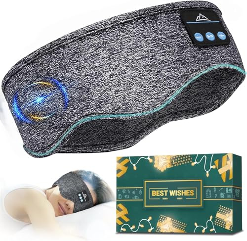 Schlafkopfhörer Bluetooth Geschenke für Männer Frauen: Stirnband Kopfhörer Bluetooth Schlafmaske mit Kopfhörer, Geschenke für Frauen Papa Teenager Mädchen Geschenk Männer Geschenke Weihnachten