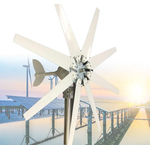 Aerogeneradores profesionales, aerogeneradores profesionales de 8 aspas, generador de molino de viento pequeño de 8000 W, piezas y accesorios para energía solar, eólica e industrial,48V-110V