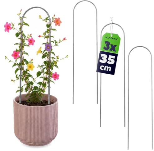 KADAX 3er Set Rankhilfe aus Metall, Rankgitter für Zimmerpflanzen und Topfpflanzen, Pflanzenstütze, Kletterhilfe für Pflanzen, Blumenstütze (Modell 5)