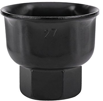 Tihebeyan 27mm 3/8 Autoölfilterschlüssel, Aluminiumölfilterentfernungswerkzeug für