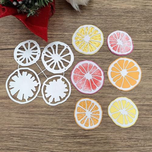 Card Making Supplies,Metal Die Cuts,10x9.5cm Orange Slices Metal Cutting Dies Stencils for Card Making Embossing Scrapbooking Album Supplies