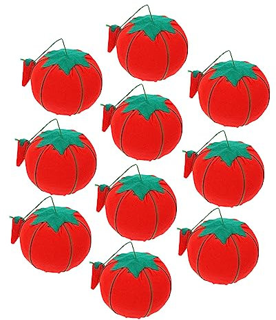 BEBEMOKO 10stücke Süße Tomaten-nadelkissen Für Handarbeiten Tragbar Und Praktisch Sicheres Aufbewahren Von Nadeln Für -nähprojekte