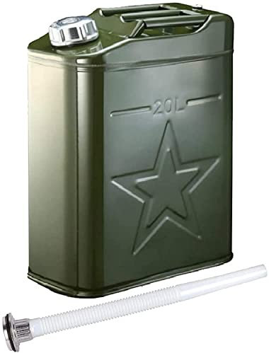 Tanica per Carburante Verde da 10 l/15 l/20 l, Contenitore Portatile per Benzina con Tubo di Guida per Olio, Serbatoio di riserva per Benzina per Il Trasporto Domestico (Colore: A, Dimension