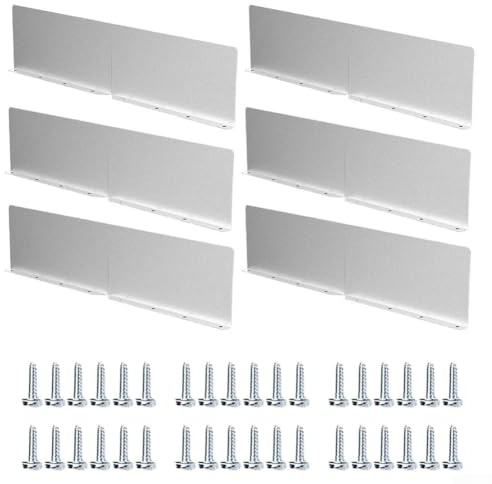 Lot de 6 plaques de déflecteur d'eau pour toit et gouttières en aluminium pour une gestion efficace de l'eau de pluie et une protection contre les débordements et les dommages