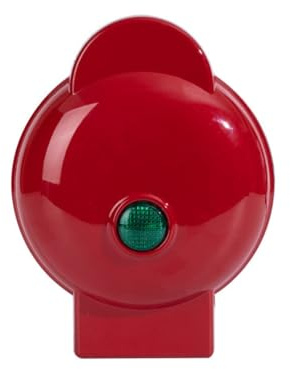 Jooehyer Mini Gofrera EléCtrica Antiadherente de 4,5 Pulgadas, SáNdwich de DiseñO Compacto, Huevos, Enchufe de la UE Rojo FáCil de Limpiar