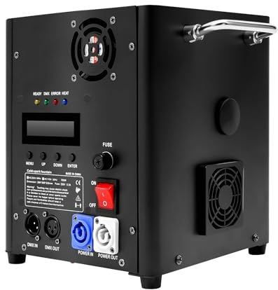 Máquinas pirotécnicas, 700 W, efecto especial para escenarios, con efecto frío, altura de inyección ajustable, mando a distancia, DMX, para fiestas, bodas