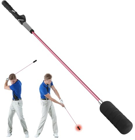 Golf Swing Trainer- Golf Grip and Tempo Trainer, Warm up Click Stick Golf Training Aid, Golf Speed Trainer, Rhythm Correction for Tempo & Wrist Angle, Portable Training Aid for Beginners to Pros