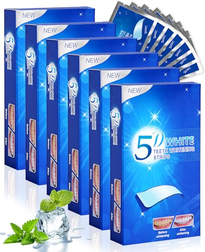 atnayo 84 Pcs 5D Teeth Whitening Strips, White Strips Tooth Whitener Strips for Sensitive
