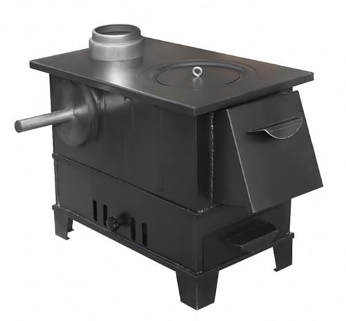 Stufa a Legna Economica per Cucinare Materiale Della Piastra in Acciaio Mini Stufa a Legna da Interno Forno Incluso Adatto per Riscaldare e Bollire L'acqua(A,50.5 * 30.5 * 41cm)