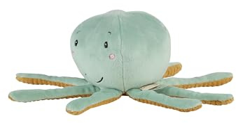 Sterntaler Kuscheltier S Octopus aus weichem Samt und Cord, gefüllt mit Polyesterwatte, 18 × 9,5 × 9,5 cm – pudergrün