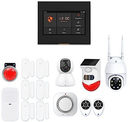 House Alarms Security System WIFI Wireless Burglar Alarm System For Smart Home Camera PIR Motion Sensor Door Security Kit APP Control(H)