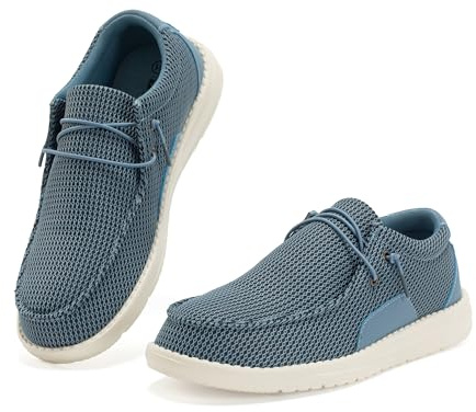 JOMIX Mocassini Uomo Estive Slip on,Scarpe da Barca e da Vela Casual,Calzatura Senza Lacci Sportive,Suola Eva Antiscivolo con Supporto Plantare per Uso Quotidiano
