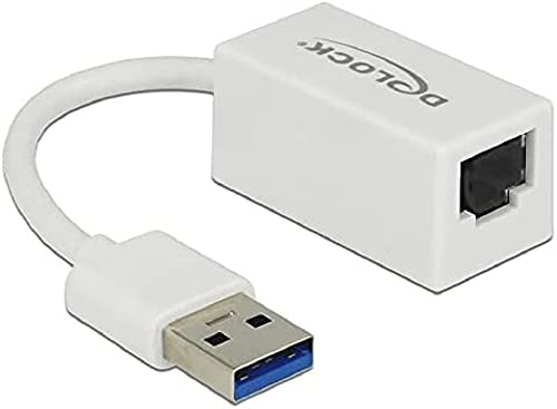 DeLock Adapter USB-A 3.1 Gen 1 (Stecker) RJ-45 Gigabit LAN, Weiß