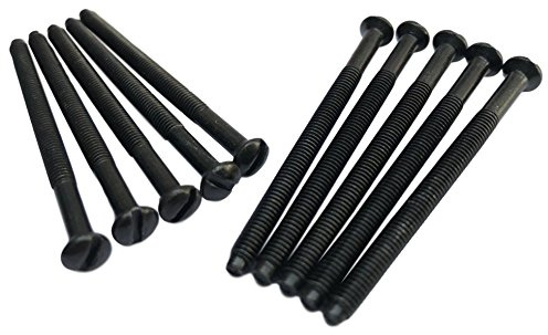 Taskar 50mm Black Nickel Electrical Socket Screws (10 Pack) M3.5