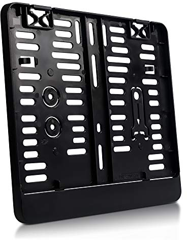 1 Kennzeichenhalter | 250 x 200 mm | Schwarz | Motorrad, Roller, Quad, SUV | Nummernschildhalter | Kennzeichen-Halterung | Nummernschild-Halterung | Kennzeichen-Rahmen für Motorrad-Kennzeichen, Kraftrad