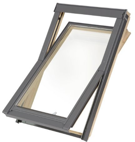 hochwertiges Dakea Holz Dachfenster Schwingfenster mit Eindeckrahmen und Dauerlüftung 114x118 cm S6 S06 SK06 auch kompatipel zum Austauch vorhandener alter Velux Dachfenster Abverkauf Aktion