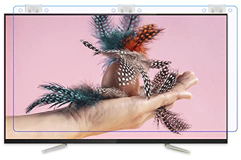 WSHA Protecteur d'écran de télévision Anti-rayonnement Anti-Bleu Anti-rayonnement Soulez la souche oculaire, Pendant 32-75 Pouces LCD, LED, 4K OLED & QLED et Curved Ecran,32(733x442mm)