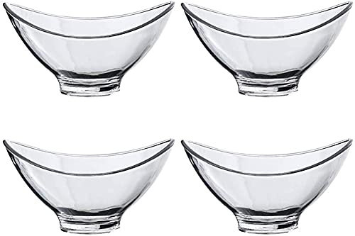 insalatiera plastica ciotole cucina ciotola per impastare ZHANGZONG4 pezzi Insalatiere Ciotole trasparenti Budino di frutta Snack Ciotole Ciotole da portata Dessert Stoviglie per la casa Ristorante8.4