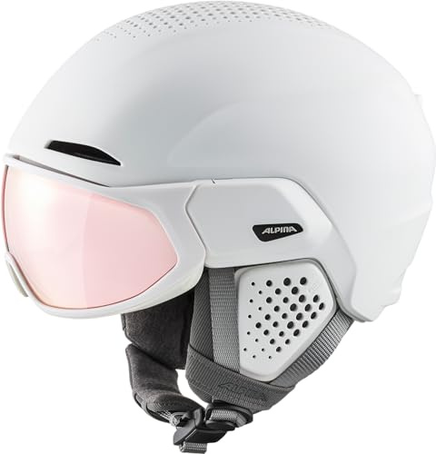 ALPINA ORO QV MIPS - hochwertiger Skihelm mit Visier, Maximale Stoßdämpfung, sicherer Schutz durch Hardshell- Außenschale, hochwertige selbsttönende Brille für klare Sicht