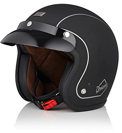 ORIGINE Casco Jet Moto Aperto Casco Scooter ECE Omologato con Visiera Parasole
