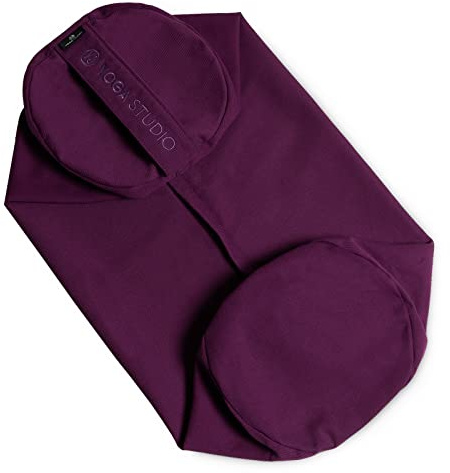 Yoga Studio Housse de traversin de rechange en coton bio avec poignée et fermeture éclair Lilas