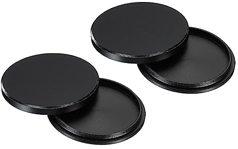 PATIKIL 40,5mm Lente Filtro Pila Tapa, 2 Paquete Aluminio Aleación Circular Filtro Pilas Estuche Protector para 40.5mm Circular Polarización Atenuador ND Filtro, Negro