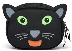 Affenzahn Lenkertasche für Roller oder Fahrrad mit Panther-Motiv und Reflektoren aus recyceltem Polyester, 15 x 11 x 8 cm, 01241-80001-10