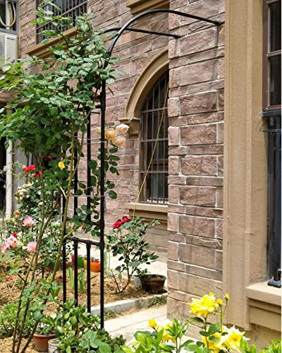 Arche de jardinTonnelle de jardin en demi-arc en treillis pour roses, 90x240x40cm, 200x267x50cm, 350x267x50cm, aide au treillis, demi-arc en métal pour plantes grimpantes, roses, fleurs, per