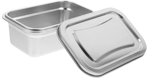 LABRIMP Aufbewahrungsbehälter Geeignet 1000ml Eiscreme aus Edelstahl mit Deckel Wiederverwendbar und Multifunktional für Gefrierschrank und Kühlschrank