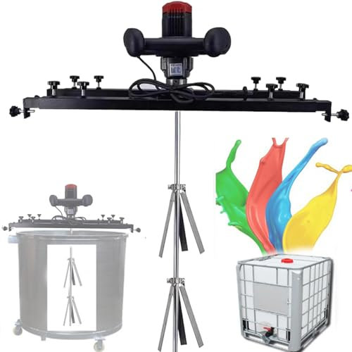Qiang Handelsüblicher Fassrührer,3280 W IBC-Tankmischmaschine,IBC-Farbmischer,Klapppropeller,Für Tintenlöser-Rührwerk,Teleskopbereich 65-125 cm,Zum Umrühren Verschiedener Behälter