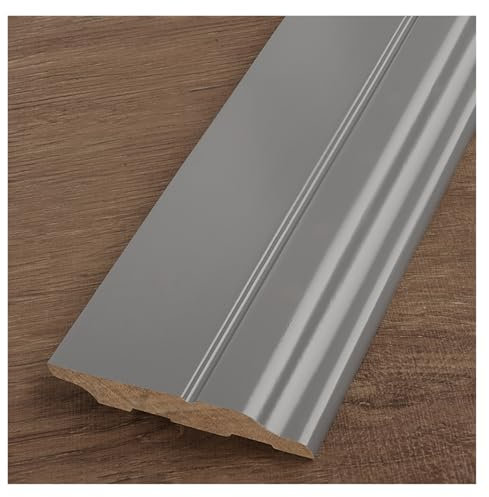 Plinthes Plinthe multi-spécifications grise, housses de plinthe en bois massif pour chambres/cuisines/caravanes/bureaux/hôpitaux, sûres et robustes, faciles à nettoyer(H 10cm/3.9in,3m/9.8ft)