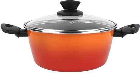 Magefesa Umami Cacerola 20cm acero esmaltado vitrificado con tapa de vidrio