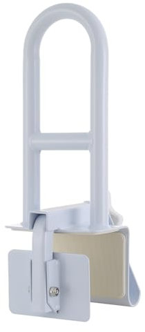 Badewannen Einstiegshilfe Belastbar mit bis 136kg Badewannenhaltegriffe ohne Bohren Flexibel Verstellbar 80-175mm Badewannen Ein und Ausstiegshilfe Haltegriff Bad Weiß für Mobilitätseingeschränkte