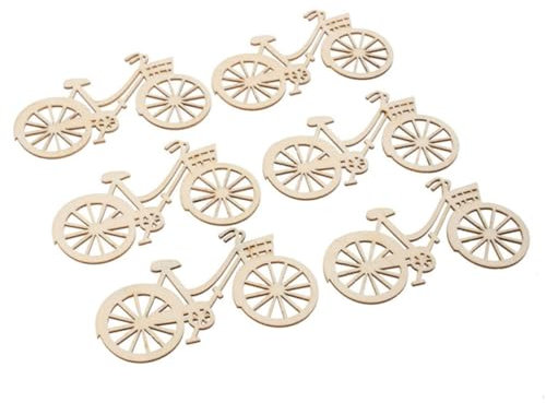 Sewroro 20stücke Holz Fahrrad Dekorationen Für Bastelprojekte Hochwertige Unlackierte Holz-furnierscheiben Für Hochzeiten Weihnachten Partys Und Mehr Für Scrapbooking Und Kreative