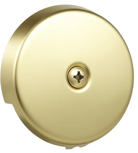 HOMSFOU Badewannenablauf Wanne Abfluss Überlaufplatte Abdeckung Abfluss Überlaufplatte Badewanne Essentials Überlauf Blende Abdeckung Badewanne Überlaufplatte Golden Edelstahl