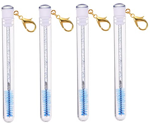 SAFIGLE 4 Stück Wimpernkamm Leere Wimpernröhre Auge Damen Röhren Wimperntusche Zauberstab Tragbares Wimpernrohr Make-up-wimpern- Wimpernschlauch Wimpernbürste Acryl Blue