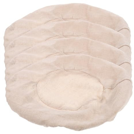Zerodeko 4pcs Round Bread Proofing Liner Elastic Fabric Dough Cover for Proofing Basket Reusable and Breathable Bowl Fabric Lid