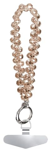 GlamRays Pearl Phone Wrist Strap, Phone Lanyard Chain, Sparkling Bracelet