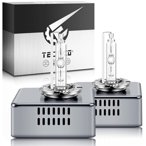 TECTICO D5S Xenon Bulb 12V 25W HID Headlight 6000K White, High Low Beam Ultra Bright Car Replacement, Pack of 2