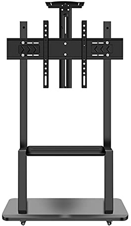 TV Mounts,TV Cart Trolly,Height Adjustable Stand Free Standing TV Bracket Portable TV Stand with Tray for 32-65 inch Flat Curved Screen/Black / 70x44x165cm