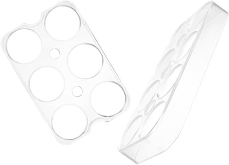 Mikinona Portauova Compatibile Vari Modelli in Plastica 2 Pezzi per Frigorifero Organizer 6 e 8 Scomparti per Cucina e Casa