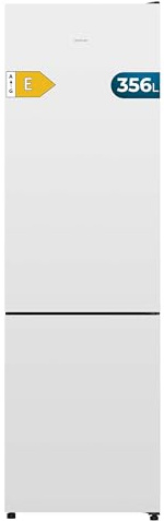 Cecotec Frigorífico Combi Total No Frost de 356L Bolero CoolMarket Combi 356i White E. 200cm de Alto, 59,5 cm de Ancho, Clase E, Tecnología Multi Airflow, FreshnessFlex y HumidityFlex HUB, Blanco