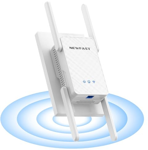 NEWFAST AX3000 WiFi6 Range Extender, WiFi Booster Broadband 5/2.4GHZ WiFi Extender,Gigabit Port, Router/Repeater/Access Point Mode, Works with Any Wireless Router, WPA2, UK Plug