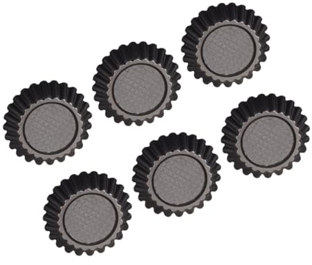 HEALEEP Stampo per Crostatine a Forma di Fiore 6 Pezzi Antiaderente in Materiale Sicuro, Teglia per Crostate e Muffin, Strumento di Cottura per Forno e Frigorifero, per Dolci Fatti in