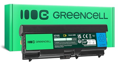 Green Cell Extended Serie 42T4795 Laptop Akku für Lenovo ThinkPad T410 T410i T420 T420i T510 T510i T520 T520i W510 W520 (9 Zellen 6600mAh 10.8V Schwarz)