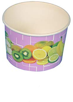 Pro DP 1350 Eisbecher Eiskrem Frozen Yoghurt to go Becher 220ml Papier/Pappe Lila Früchte Ø85mm 56mm hoch Made in Germany